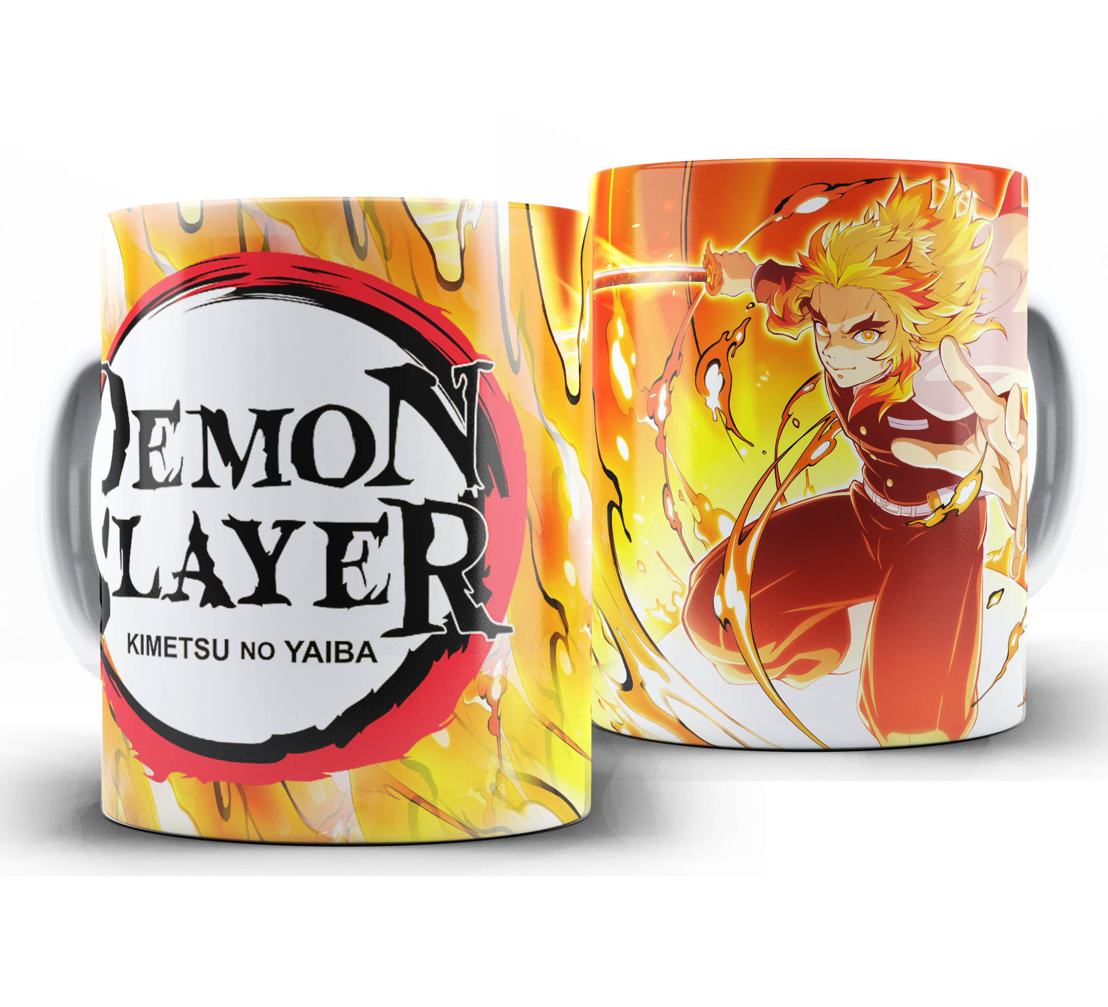 Caneca Anime - Demon Slayer Kimetsu no Yaiba W3 - Kyojuro Rengoku